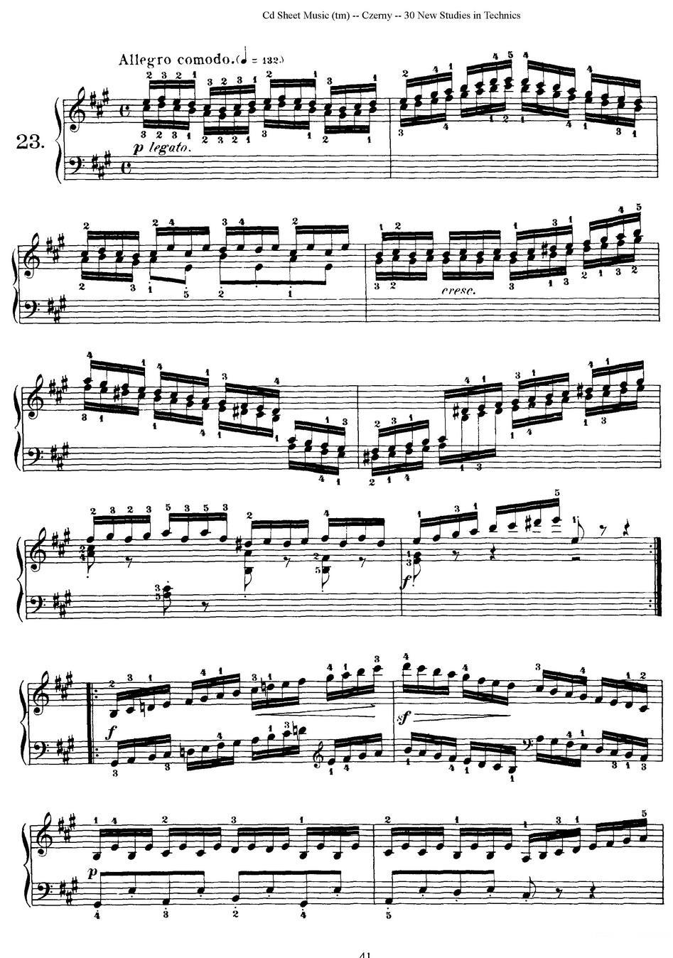钢琴曲谱 Czerny - 30 New Studies - 23