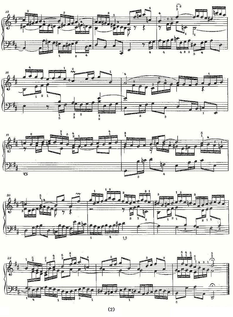 《Sinfonia 3 BWV-789》钢琴谱（第2页）