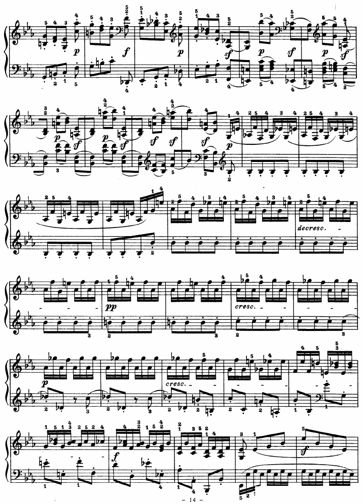 《SONATE》钢琴谱（第14页）