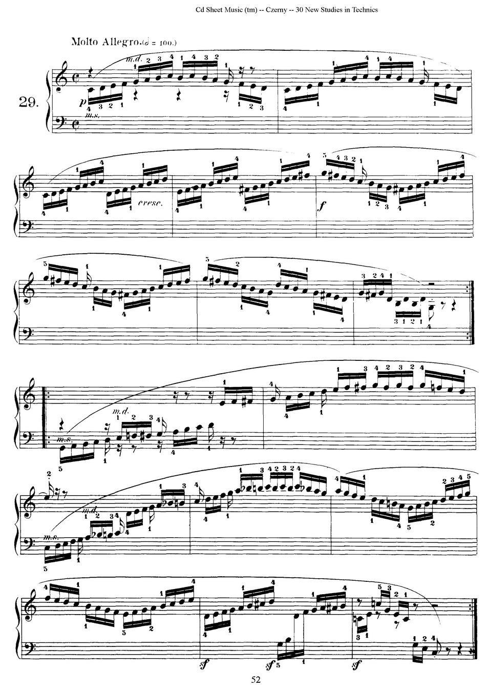 钢琴曲谱 Czerny - 30 New Studies - 29