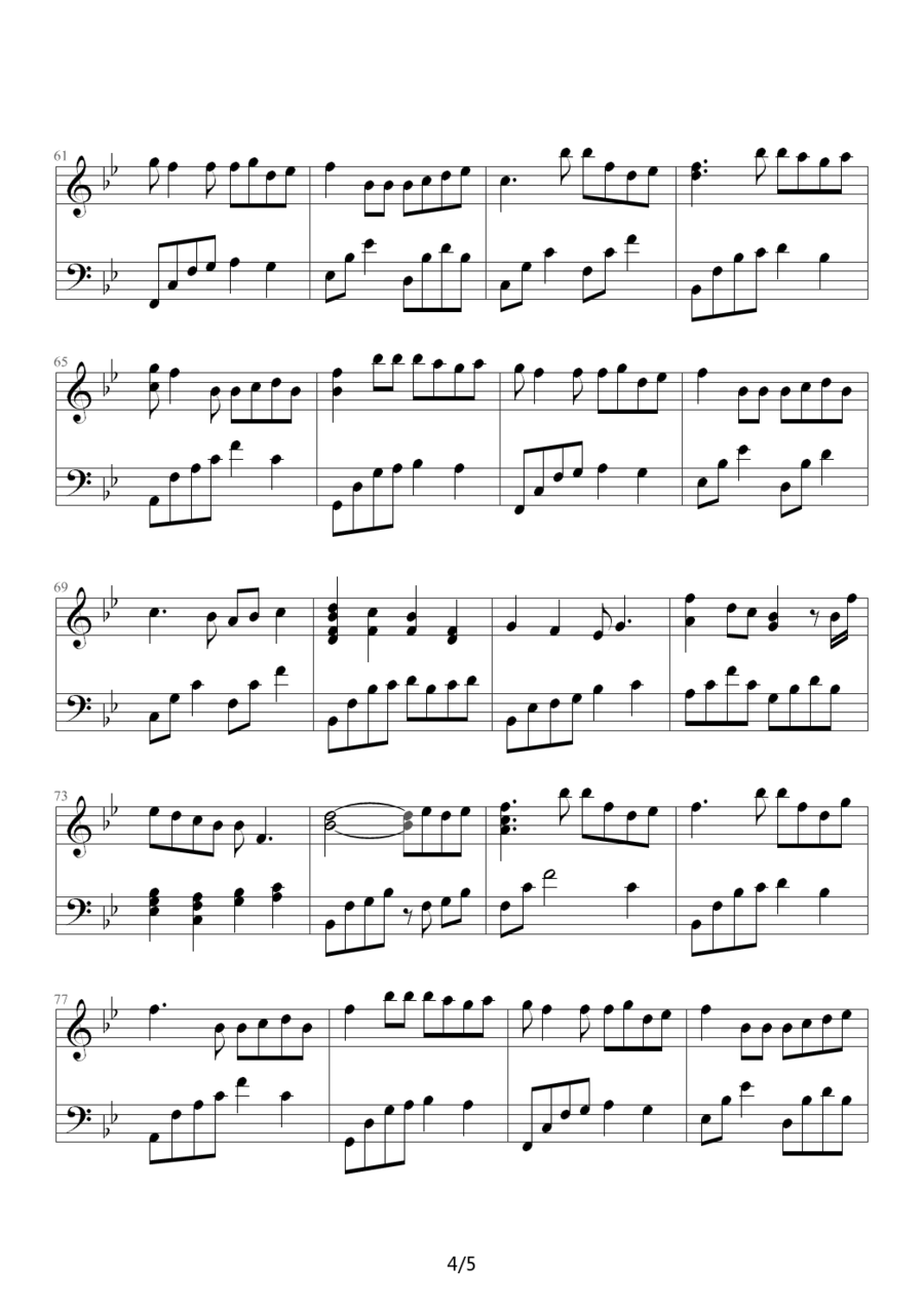 《风筝与风》钢琴谱（第4页）