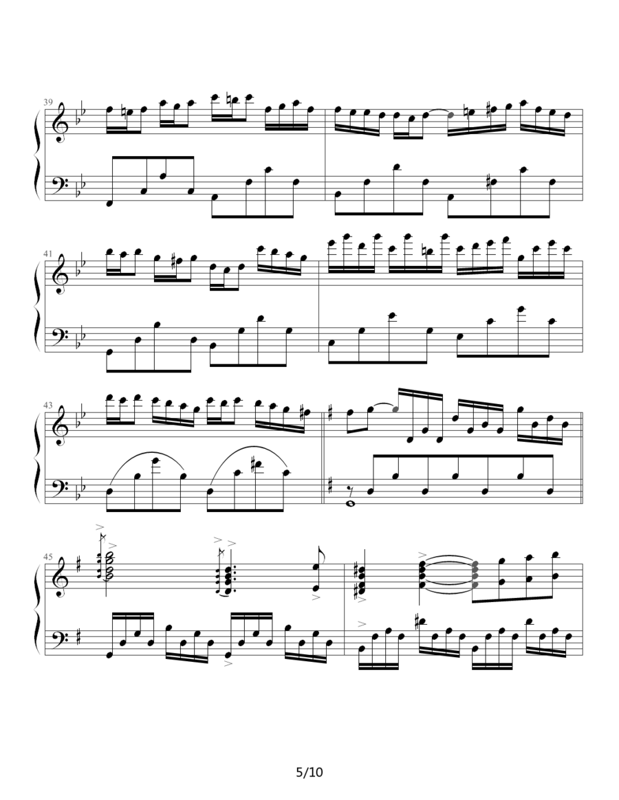 理查德·克莱德曼《星空的旋律》钢琴谱（第5页）