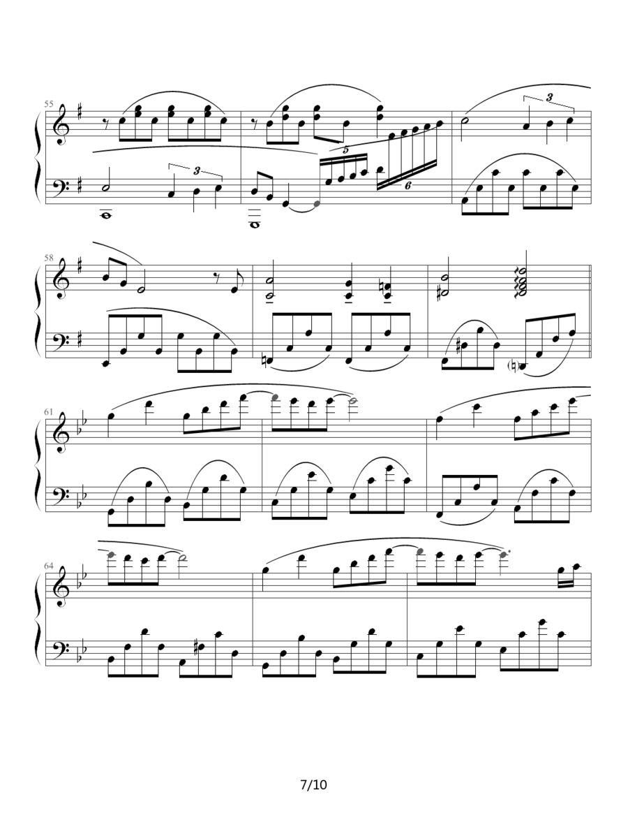 理查德·克莱德曼《星空的旋律》钢琴谱（第7页）