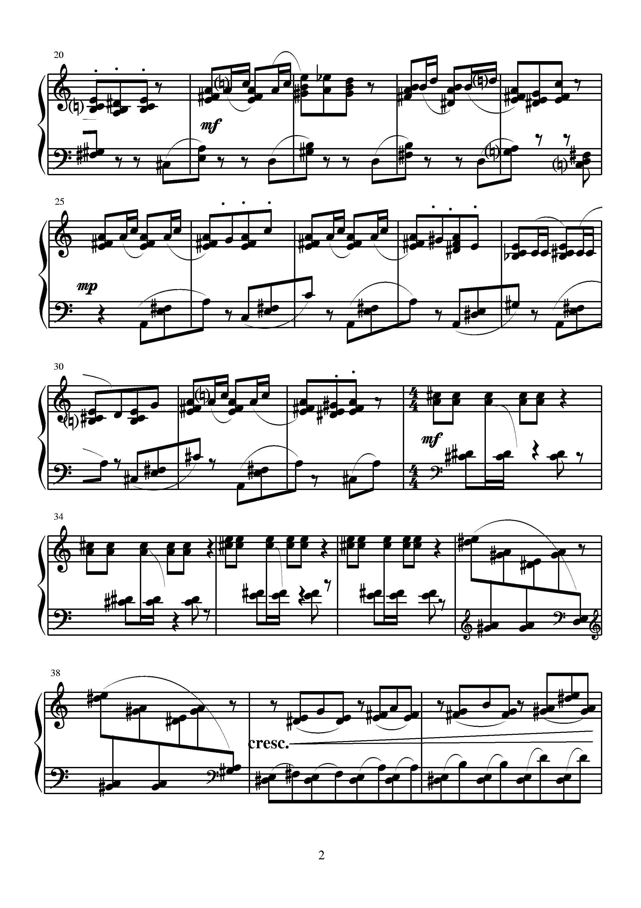 《第四钢琴奏鸣曲》钢琴谱（第5页）