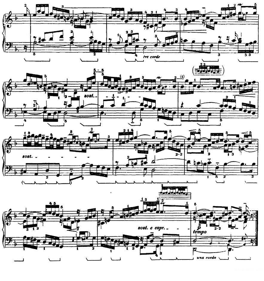 《第一组曲：d小调·阿勒芒德》钢琴谱（第2页）