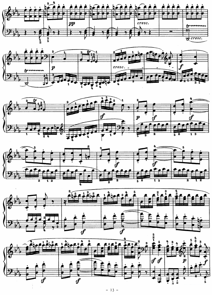 《SONATE》钢琴谱（第13页）
