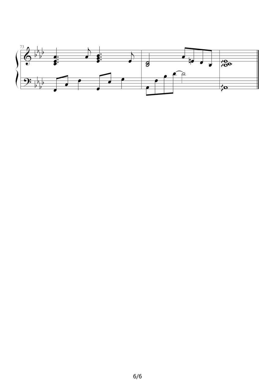 5566《存在》钢琴谱（第6页）