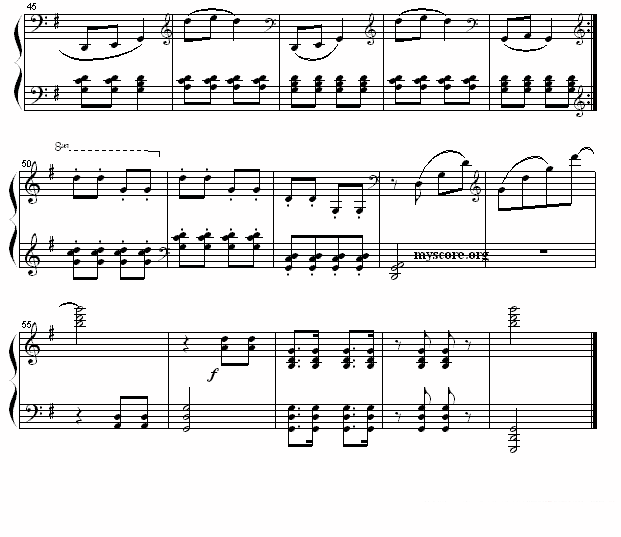 《金蛇狂舞》钢琴谱（第3页）