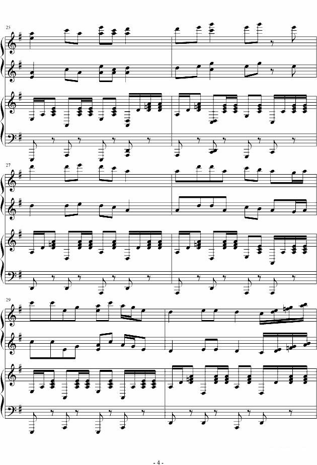 《金蛇狂舞》钢琴谱（第4页）