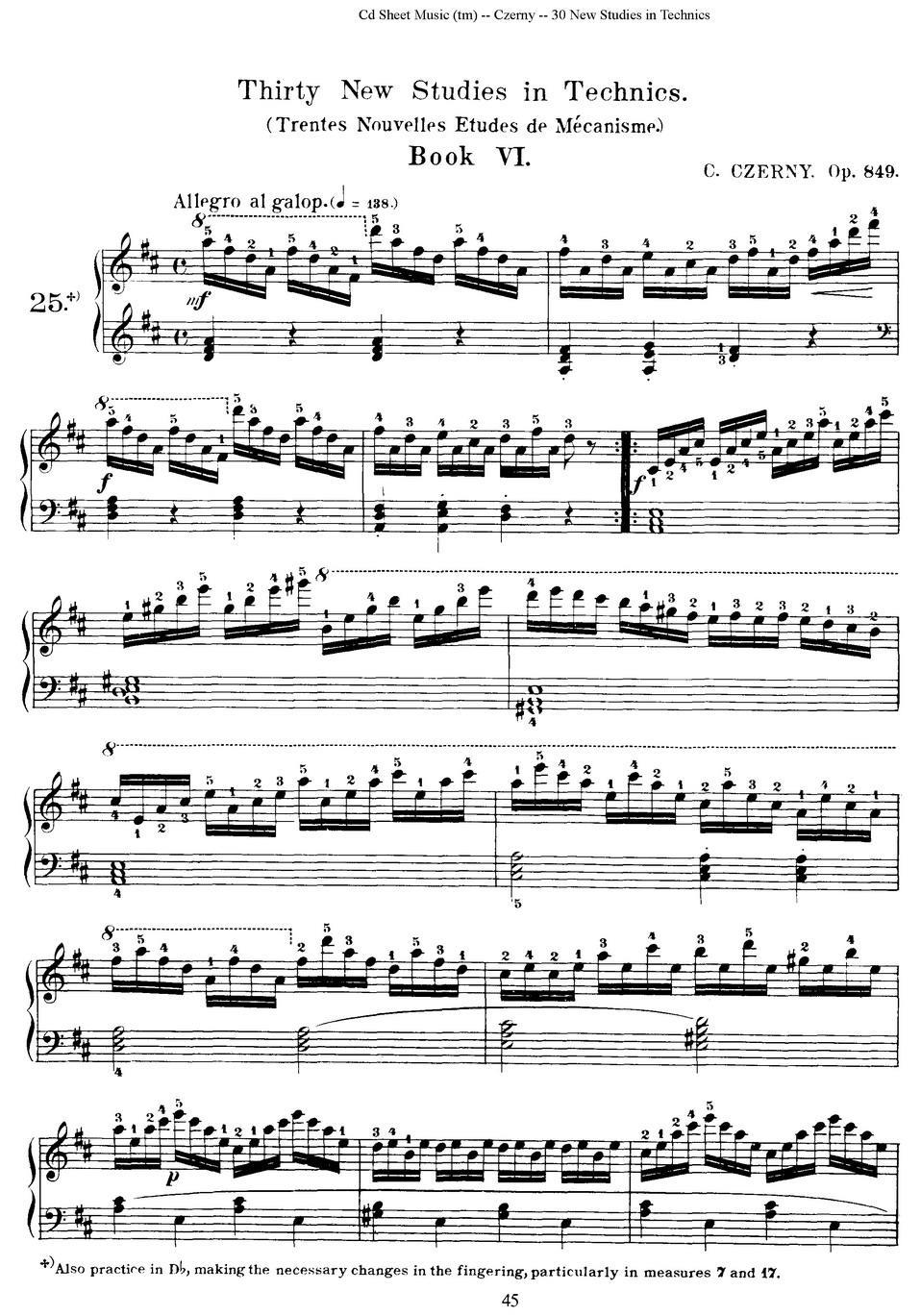 钢琴曲谱 Czerny - 30 New Studies - 25