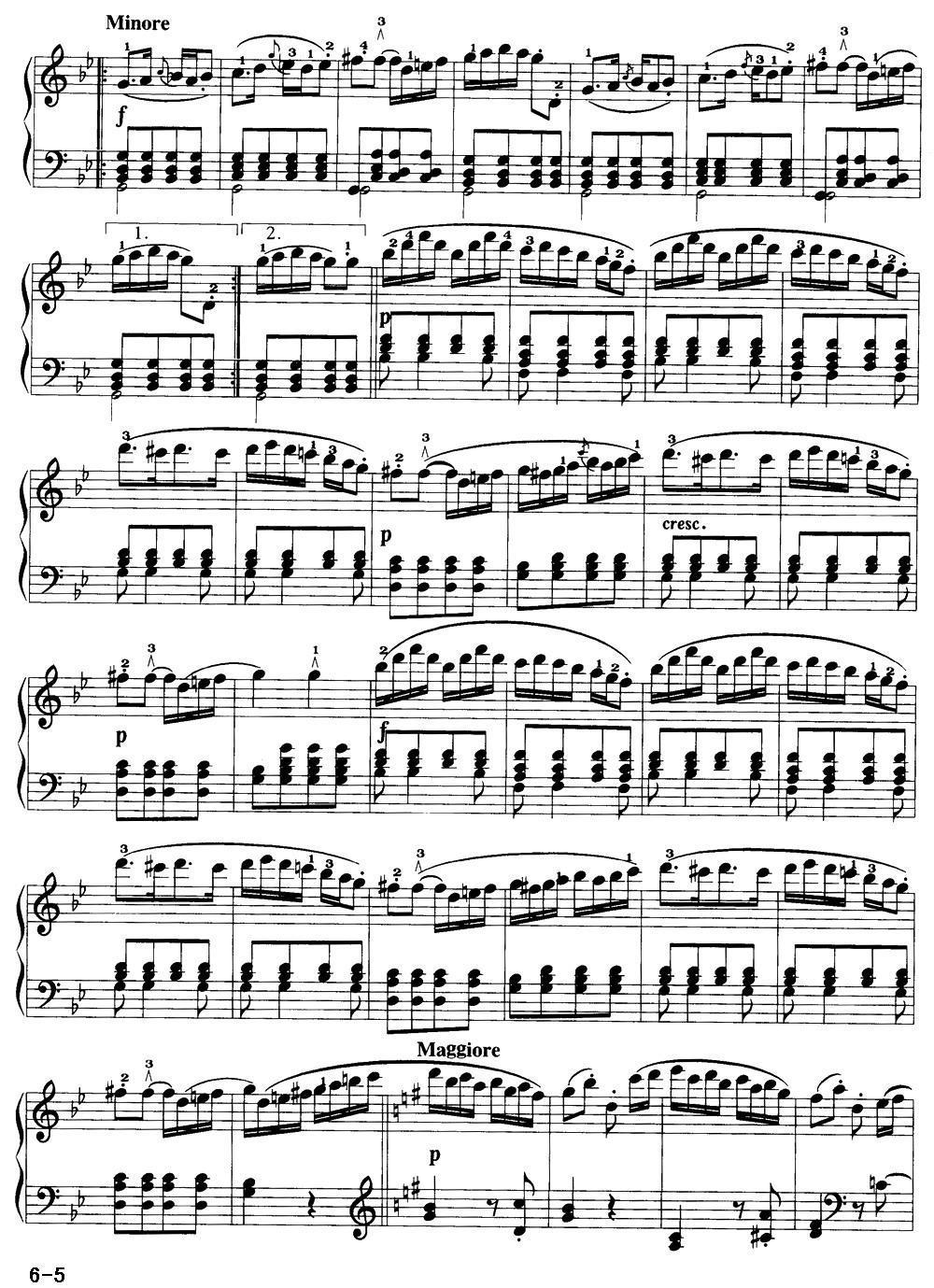 《吉普赛回旋曲》钢琴谱（第5页）