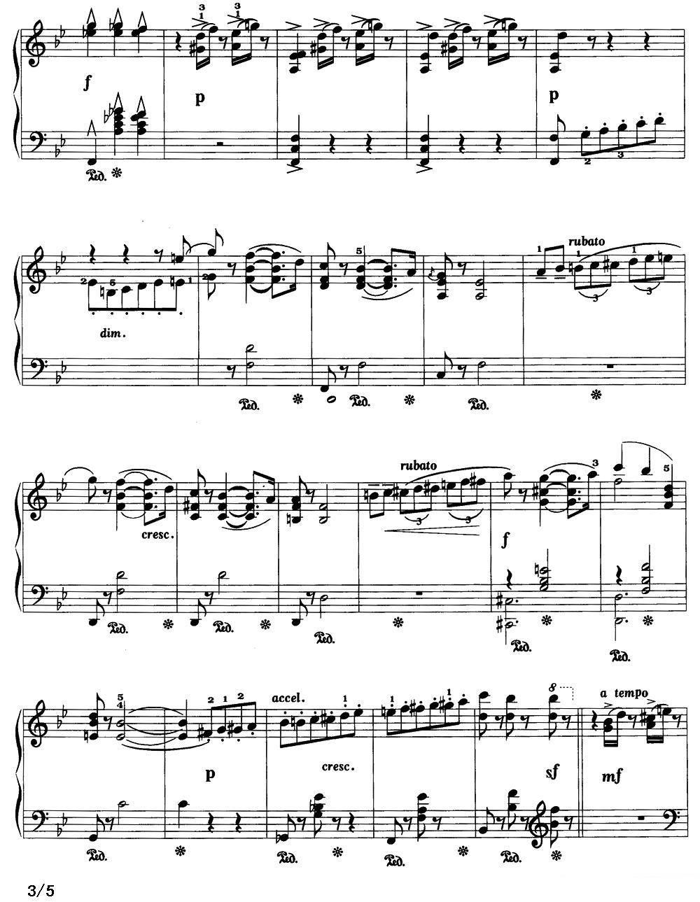 《足尖舞》钢琴谱（第3页）