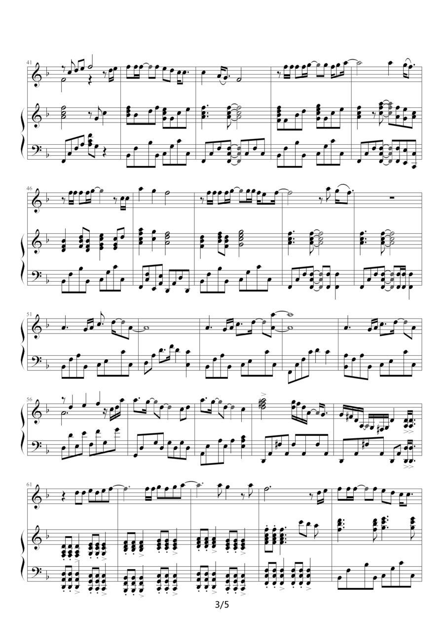 钢琴谱Beyond第3页