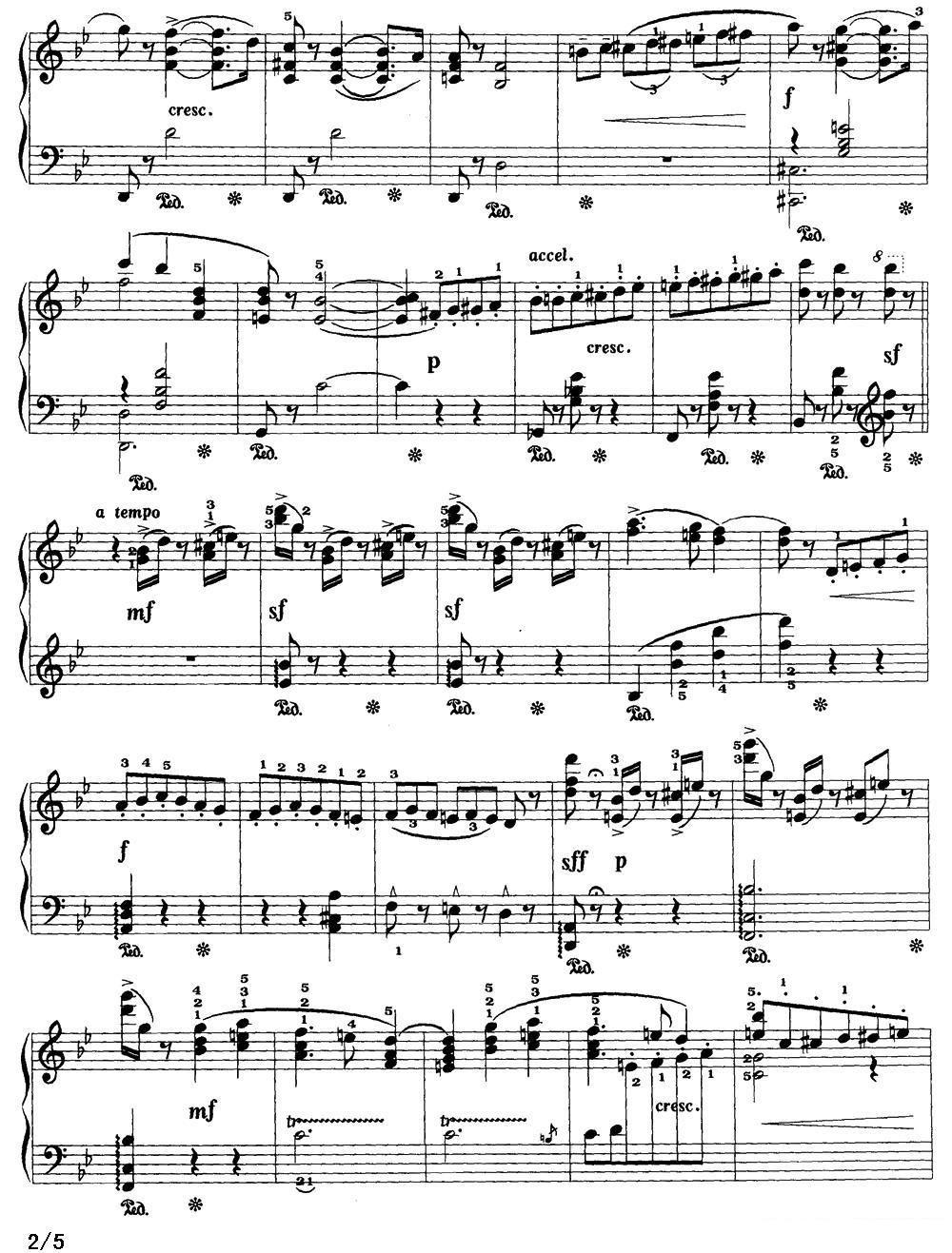 《足尖舞》钢琴谱（第2页）