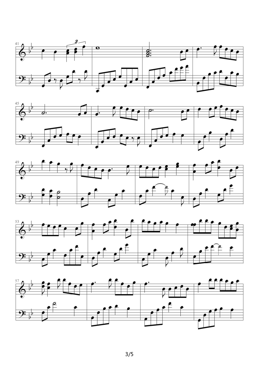 《风筝与风》钢琴谱（第3页）