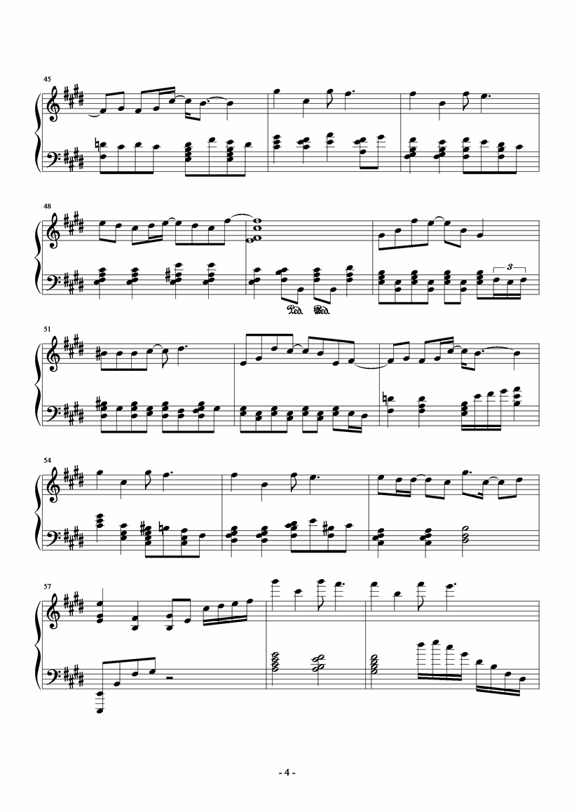 《欢乐今宵》钢琴谱（第4页）