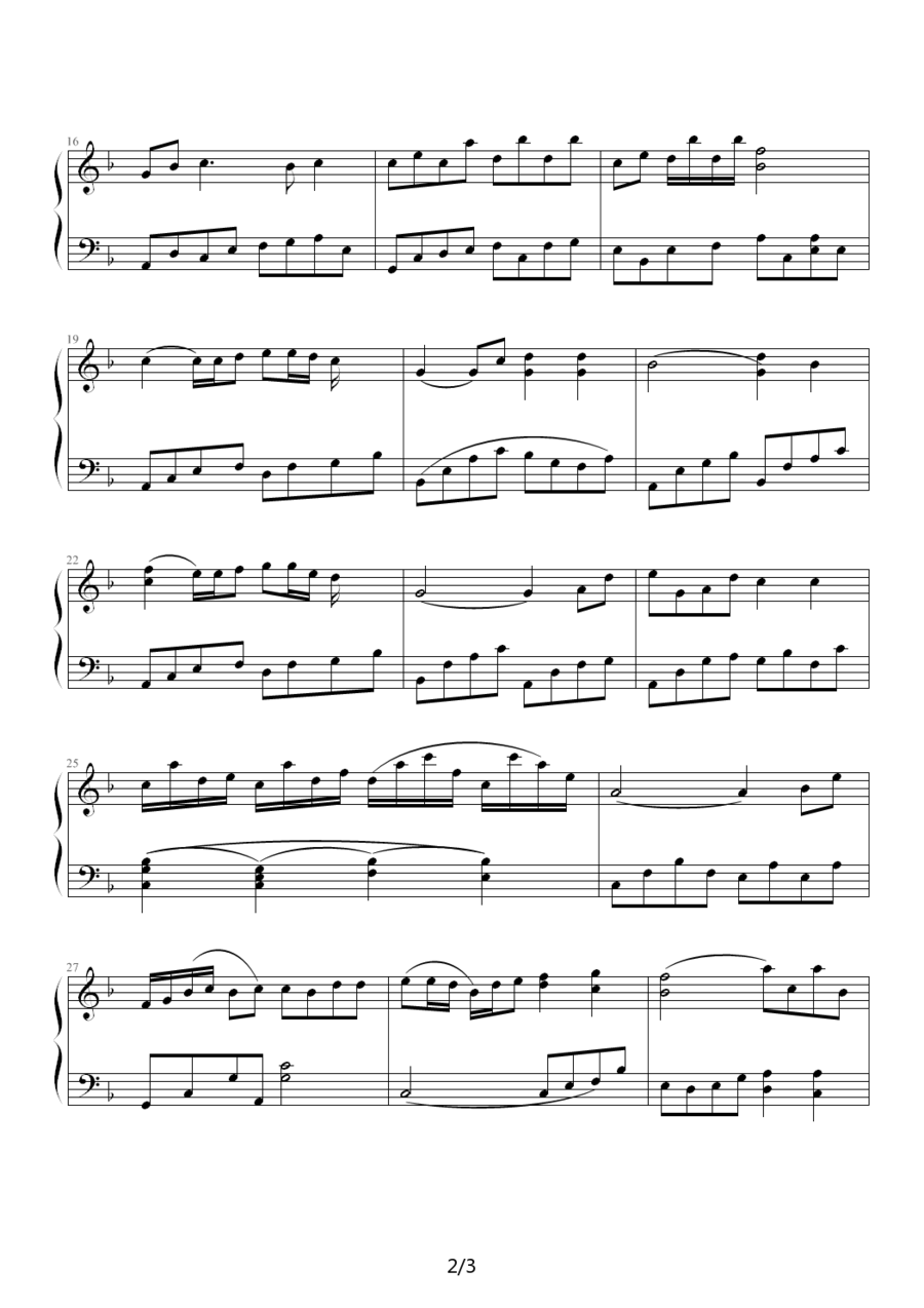 《迷惘人生》钢琴谱（第2页）