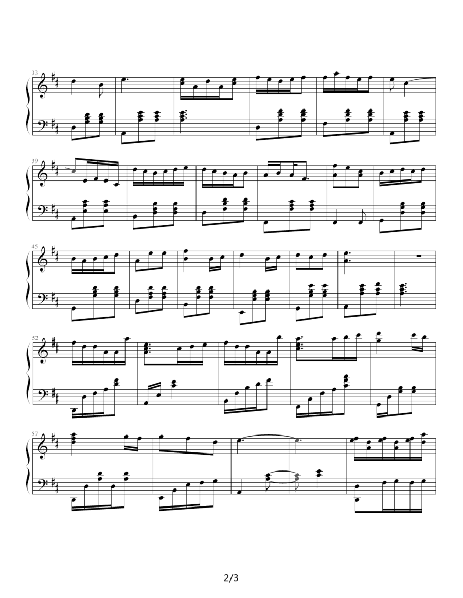 《星星之舞》钢琴谱（第2页）