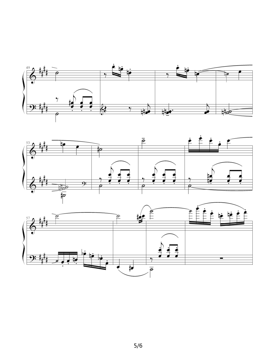 曲谱《肖斯塔科维奇—前奏曲》（第5页）