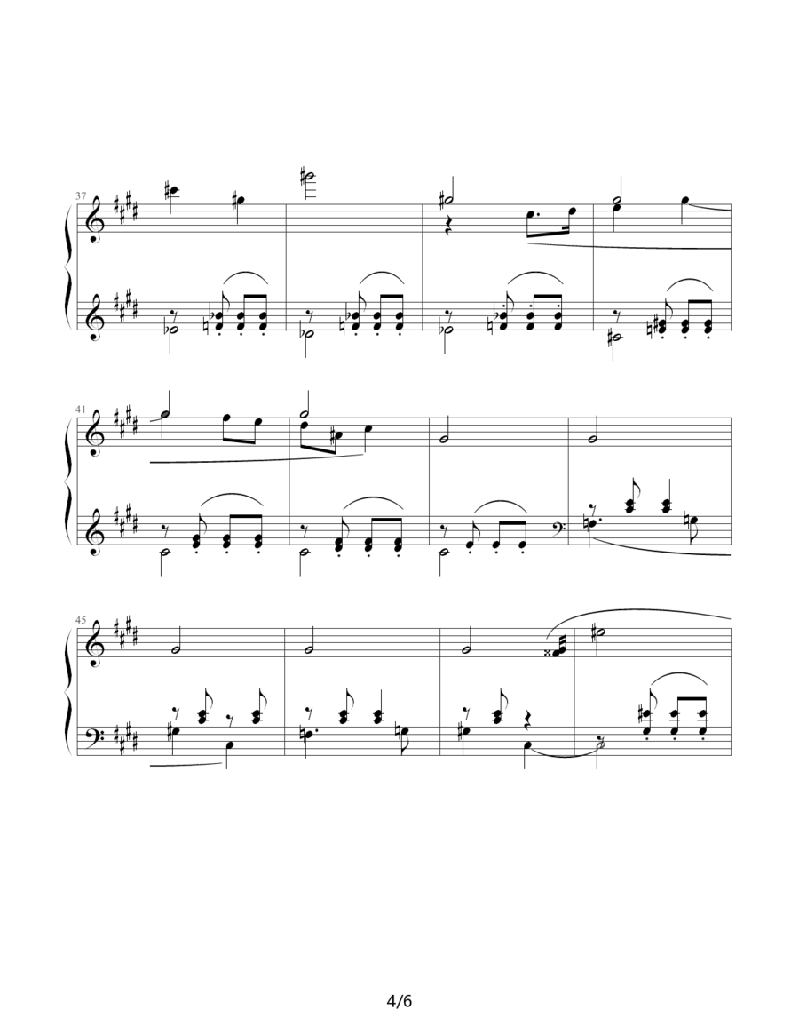 曲谱《肖斯塔科维奇—前奏曲》（第4页）