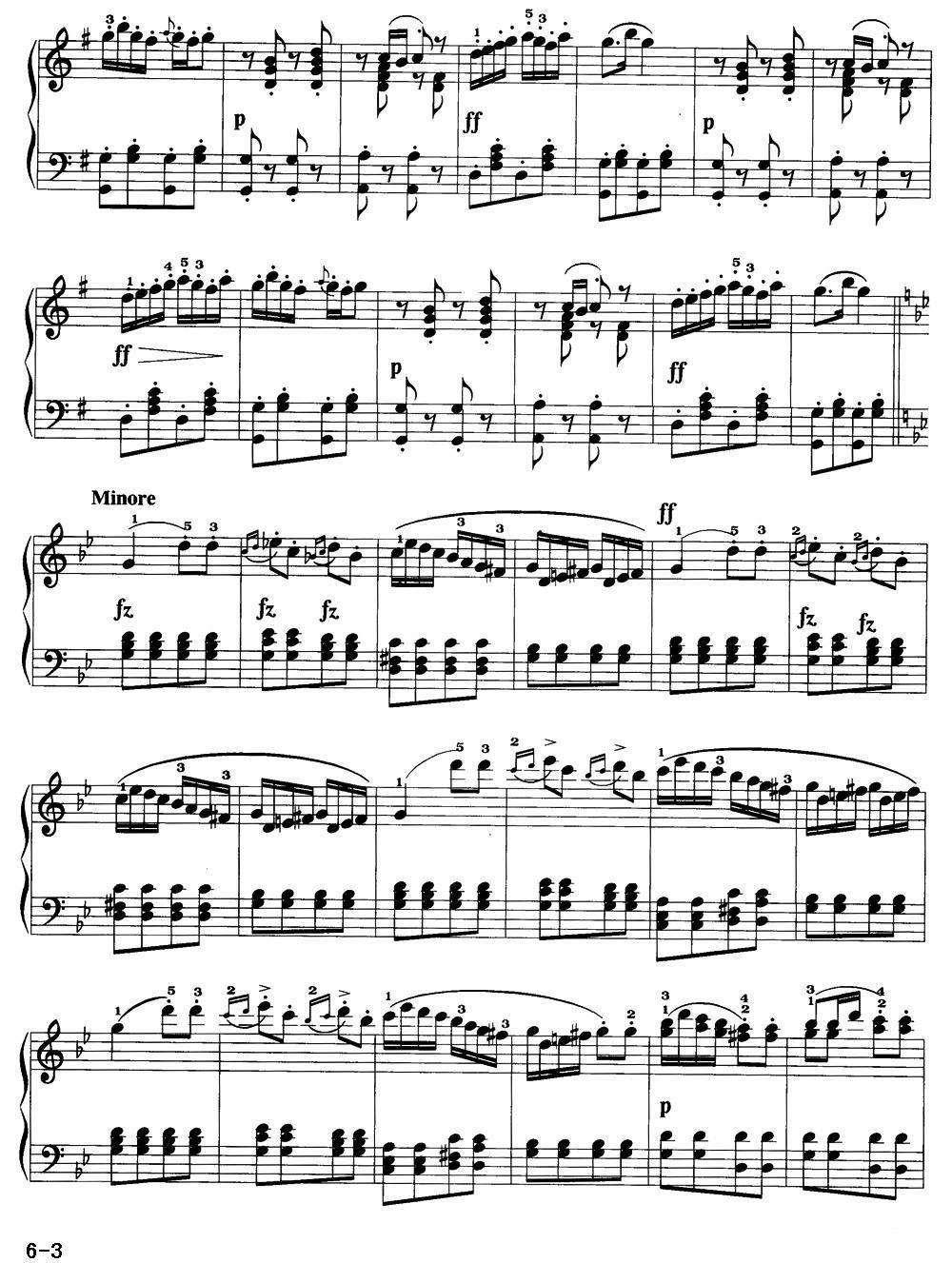 《吉普赛回旋曲》钢琴谱（第3页）