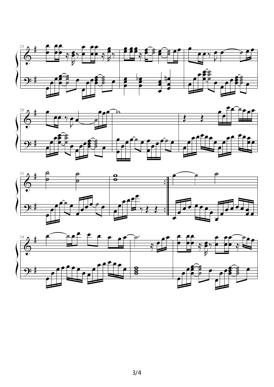 JS 演唱《我比想象中爱你》钢琴谱（第3页）