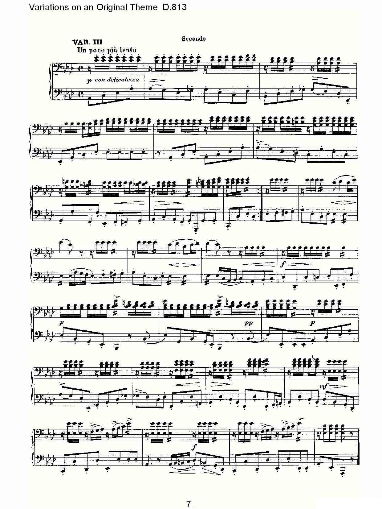 《Variations on an Original Theme D.813》钢琴谱（第7页）
