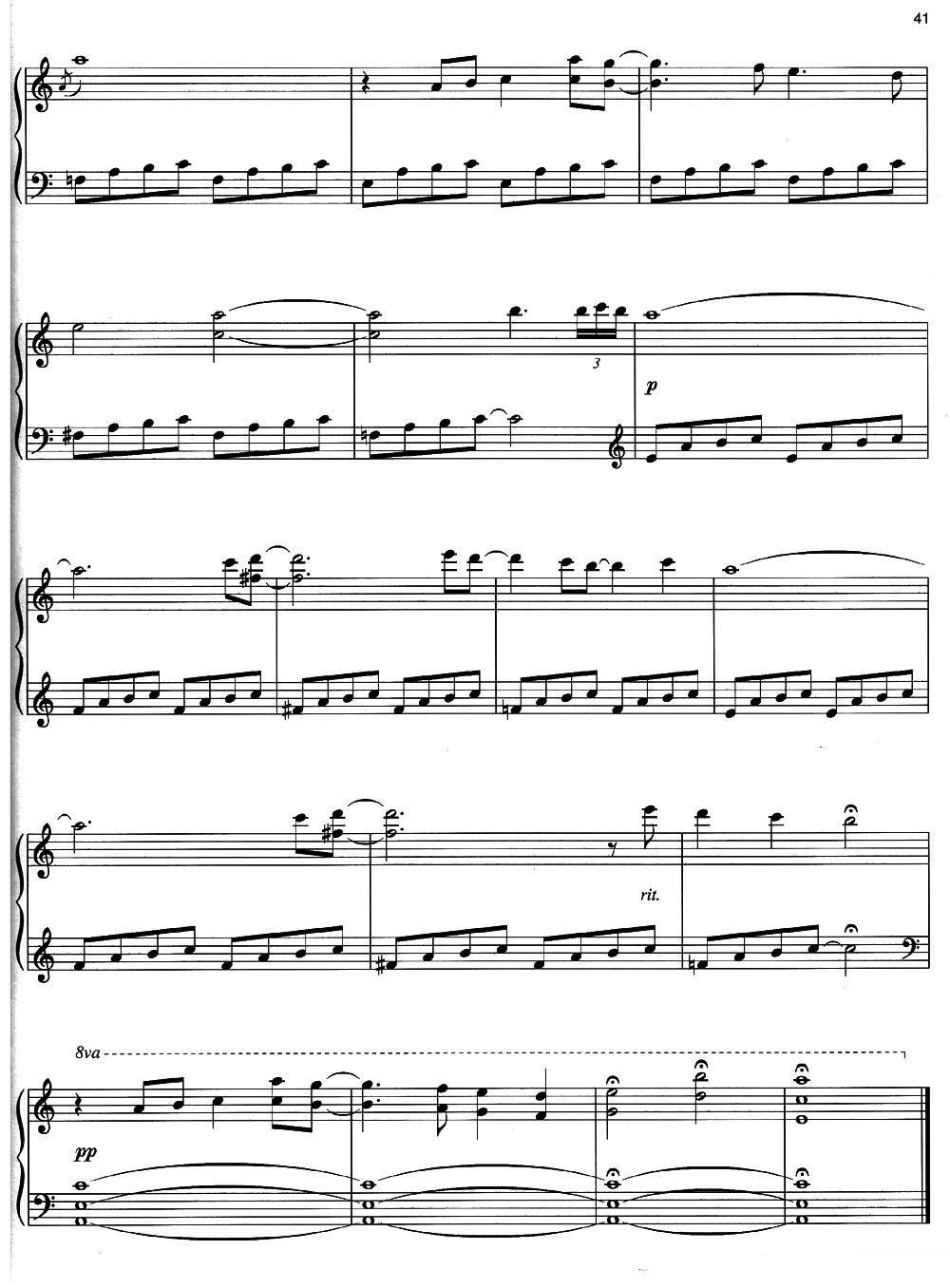 《Nocturne 》钢琴谱（第8页）