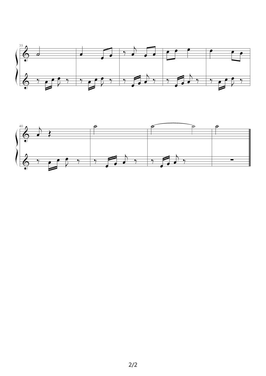 《瑶族舞曲》钢琴谱（第2页）
