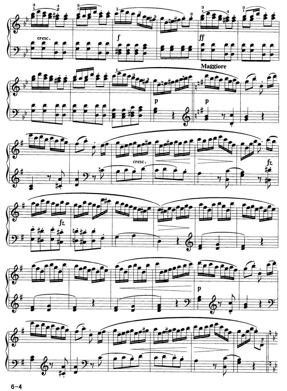 《吉普赛回旋曲》钢琴谱（第4页）