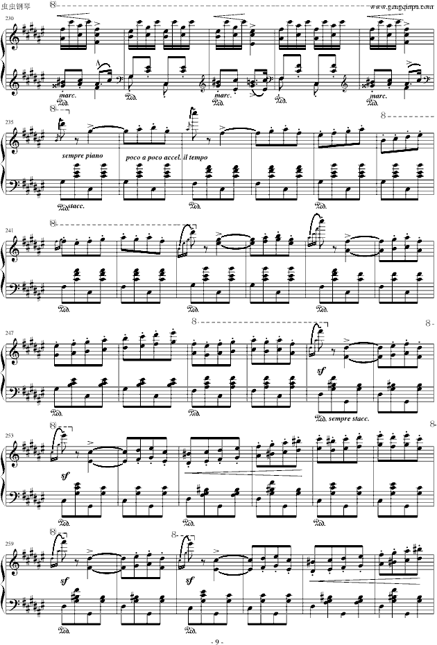 《匈牙利狂想曲第2号》钢琴谱（第9页）