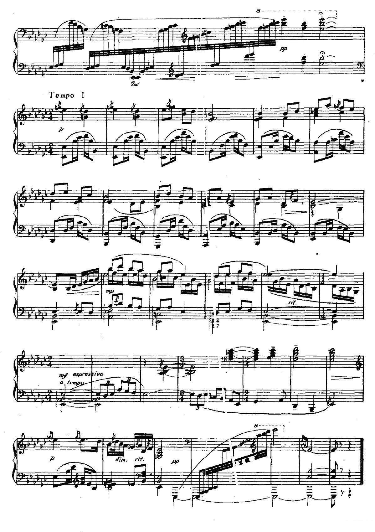 《前奏曲二首：二、筝箫吟》钢琴谱（第2页）