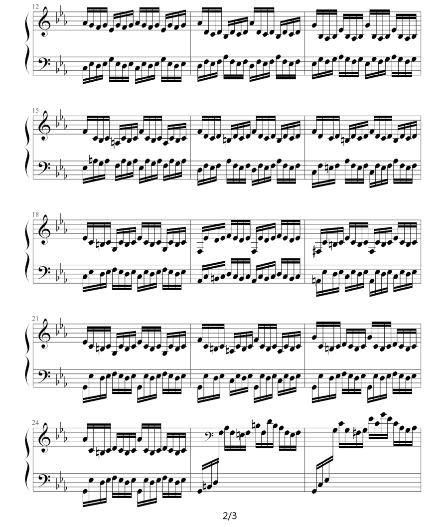 《c小调前奏曲》钢琴谱（第5页）