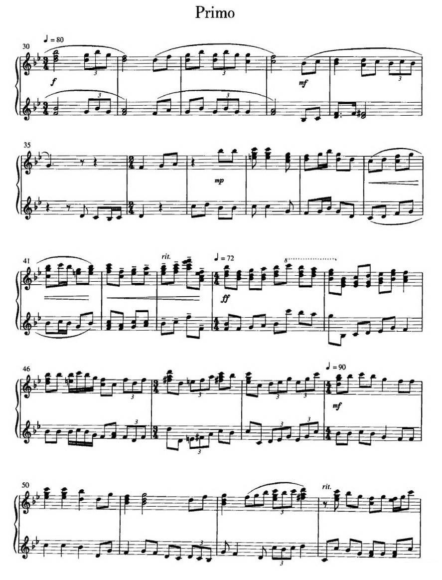 《康定情歌》古筝谱/古琴谱（第3页）
