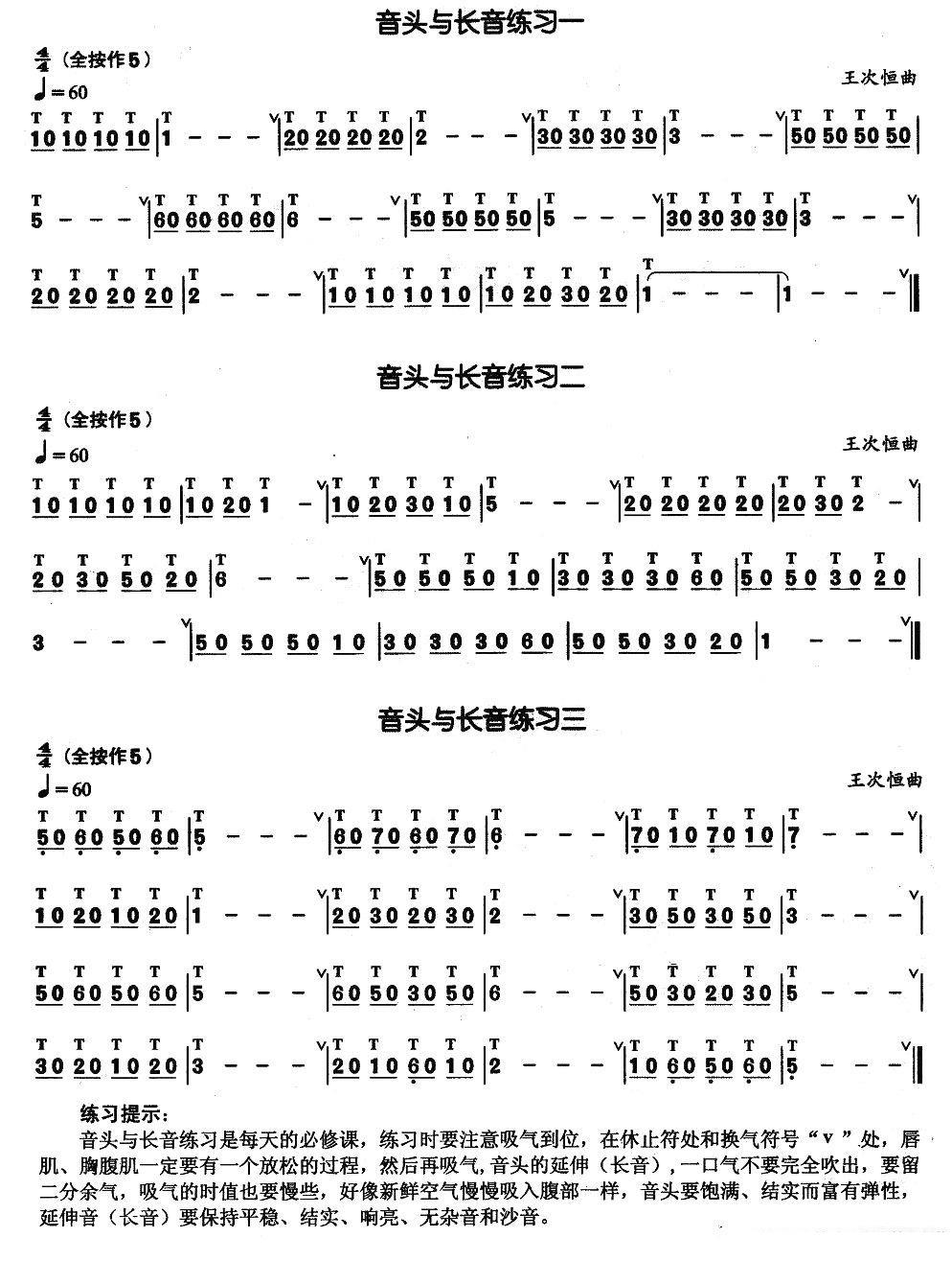 《葫芦丝基本技巧练习曲——音头》葫芦丝谱（第2页）