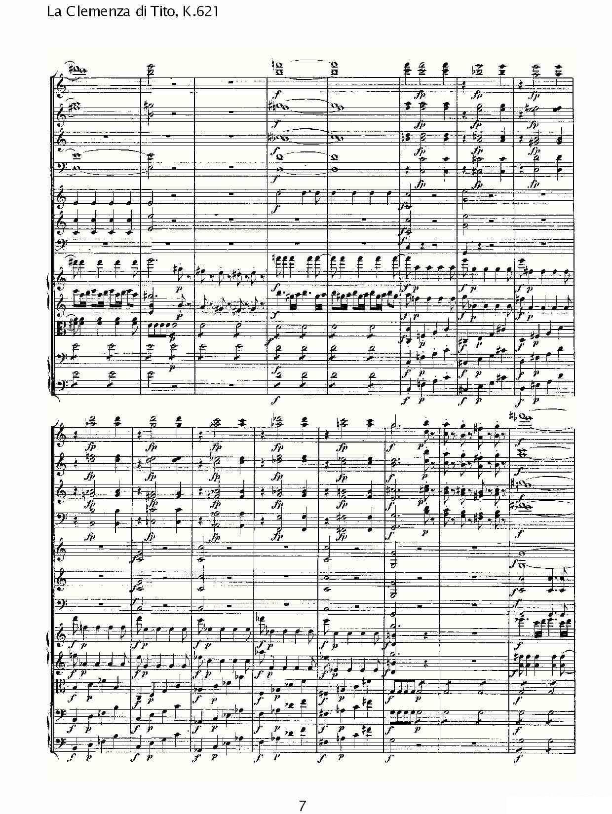 曲谱《La Clemenza di Tito,K.621》（第7页）