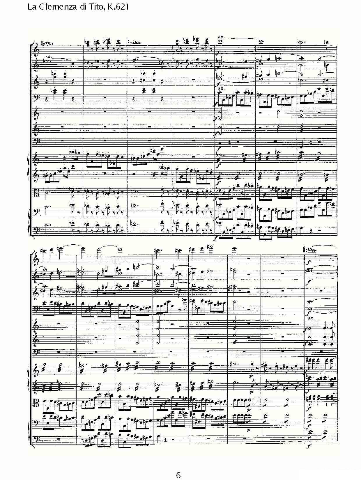 曲谱《La Clemenza di Tito,K.621》（第6页）