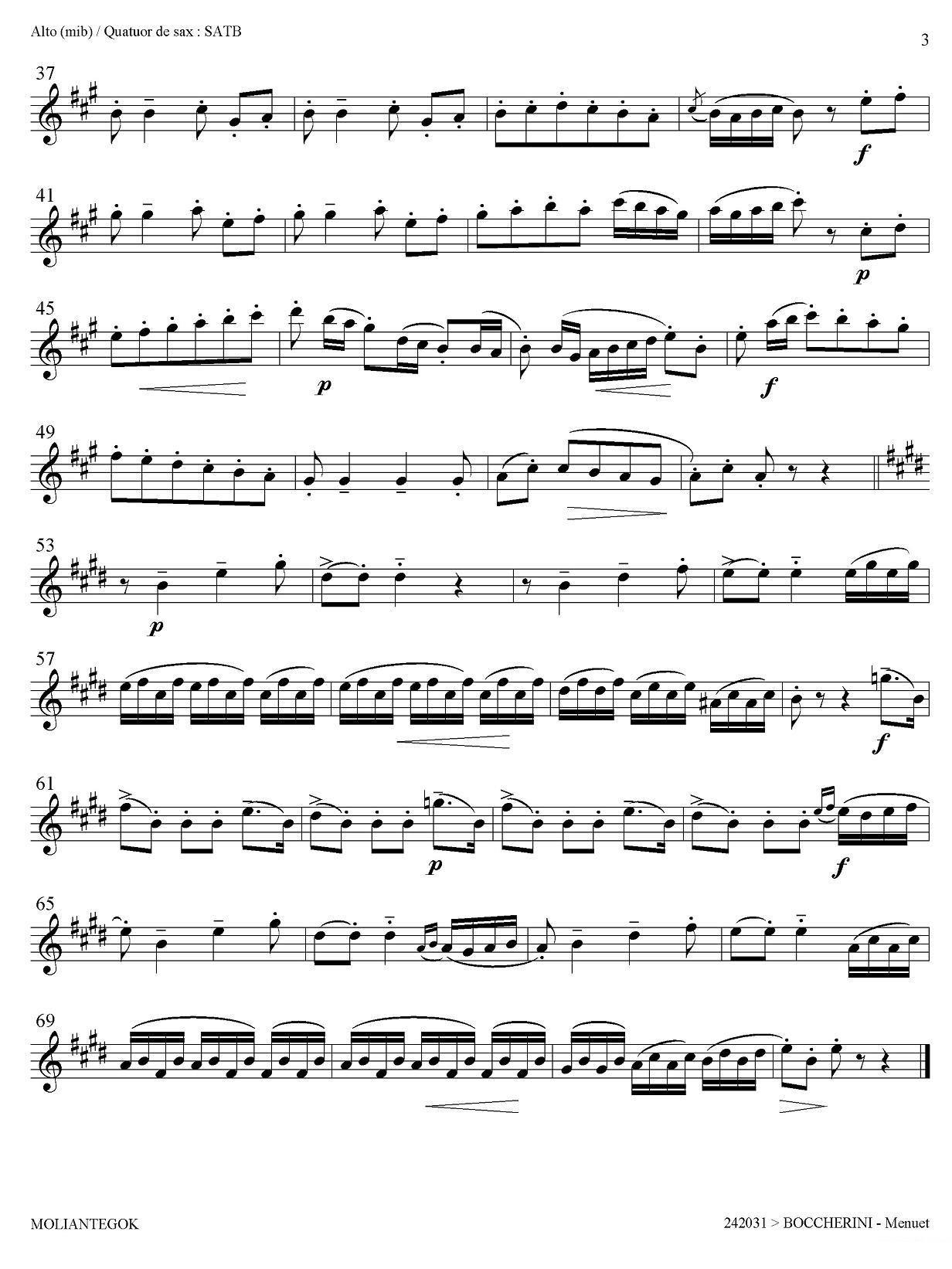 《Quintette Op.11 No.5》萨克斯谱（第2页）