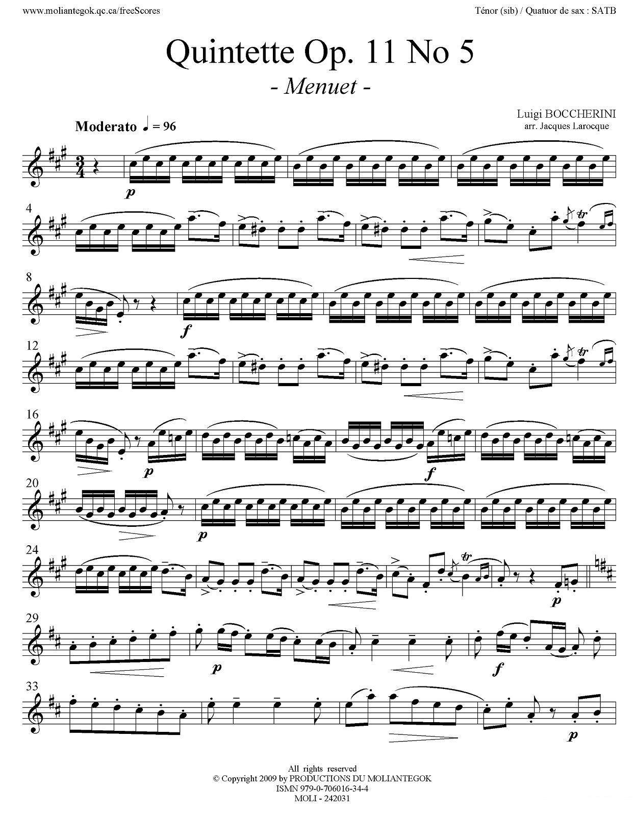 《Quintette Op.11 No.5》萨克斯谱（第7页）