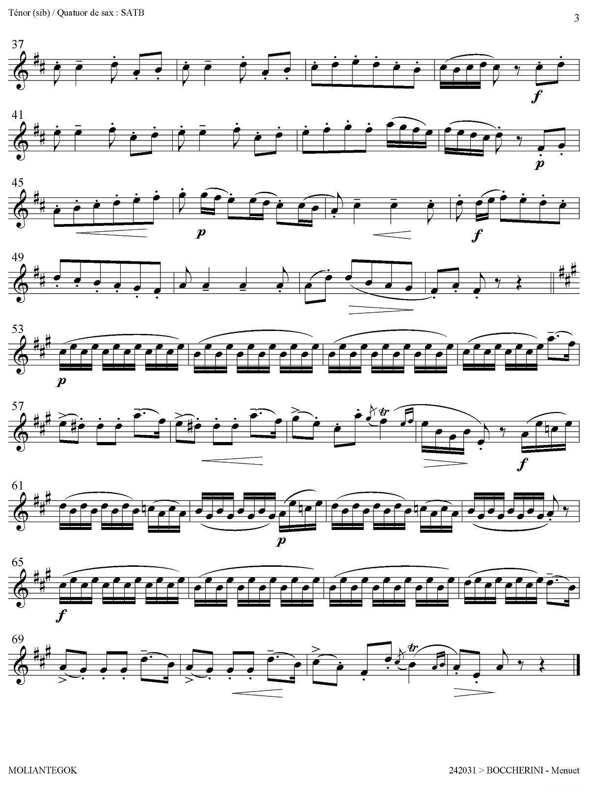 《Quintette Op.11 No.5》萨克斯谱（第8页）