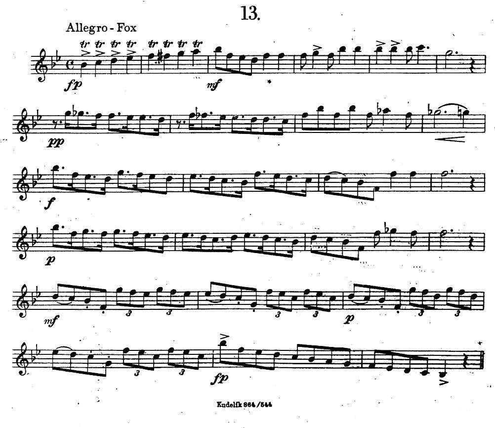 《奇特克-萨克斯练习曲之13》萨克斯谱（第1页）