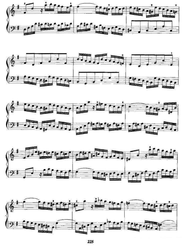 《e小调前奏曲与赋格》手风琴谱（第6页）