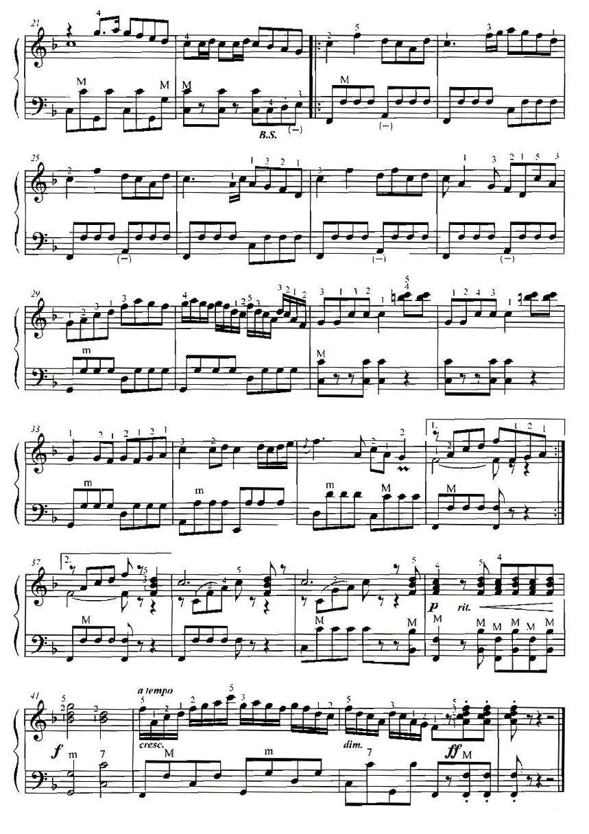 《回娘家》手风琴谱（第2页）
