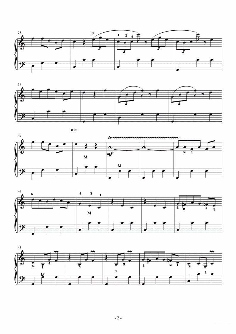 业余考级作品《杜鹃圆舞曲》手风琴谱（第2页）
