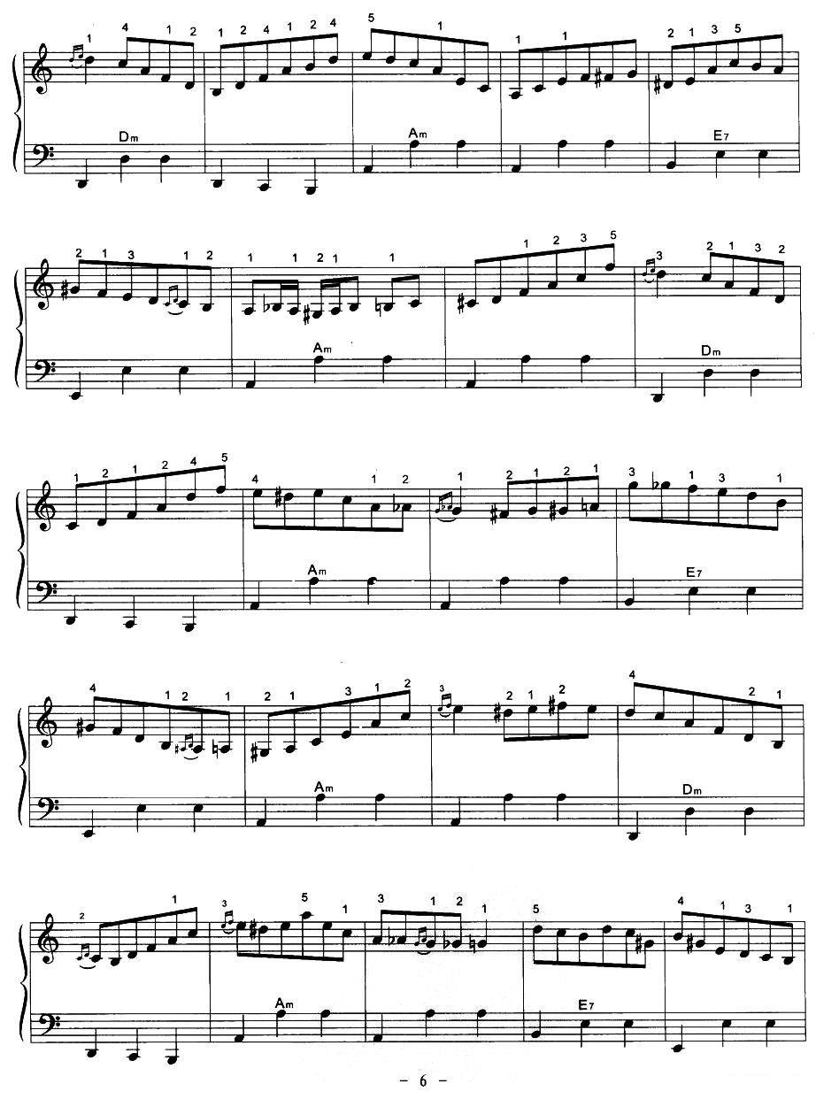 《手风琴圆舞曲》手风琴谱（第6页）