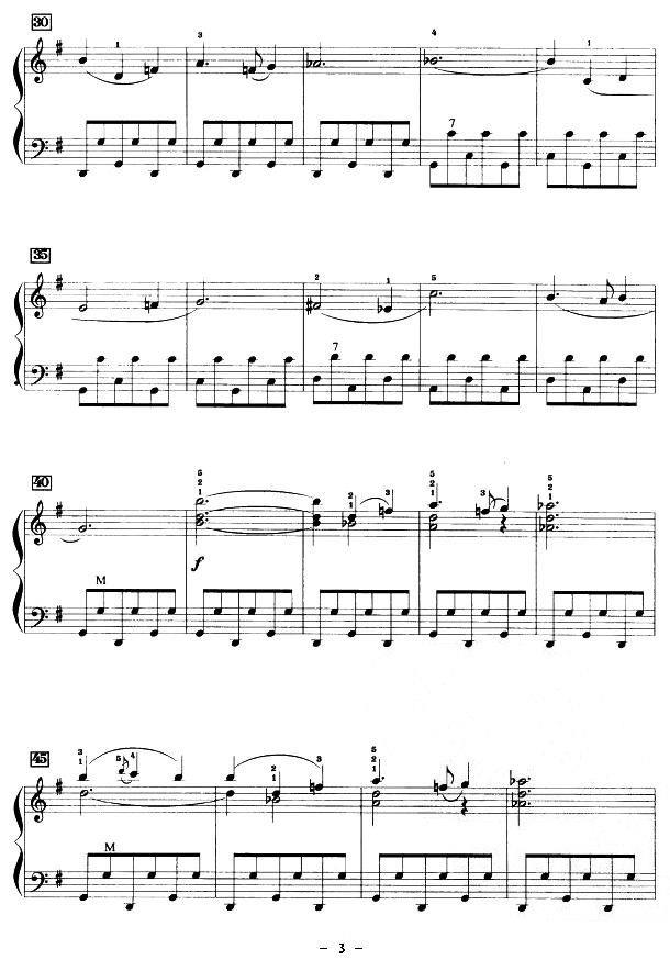 《马刀舞曲》手风琴谱（第3页）