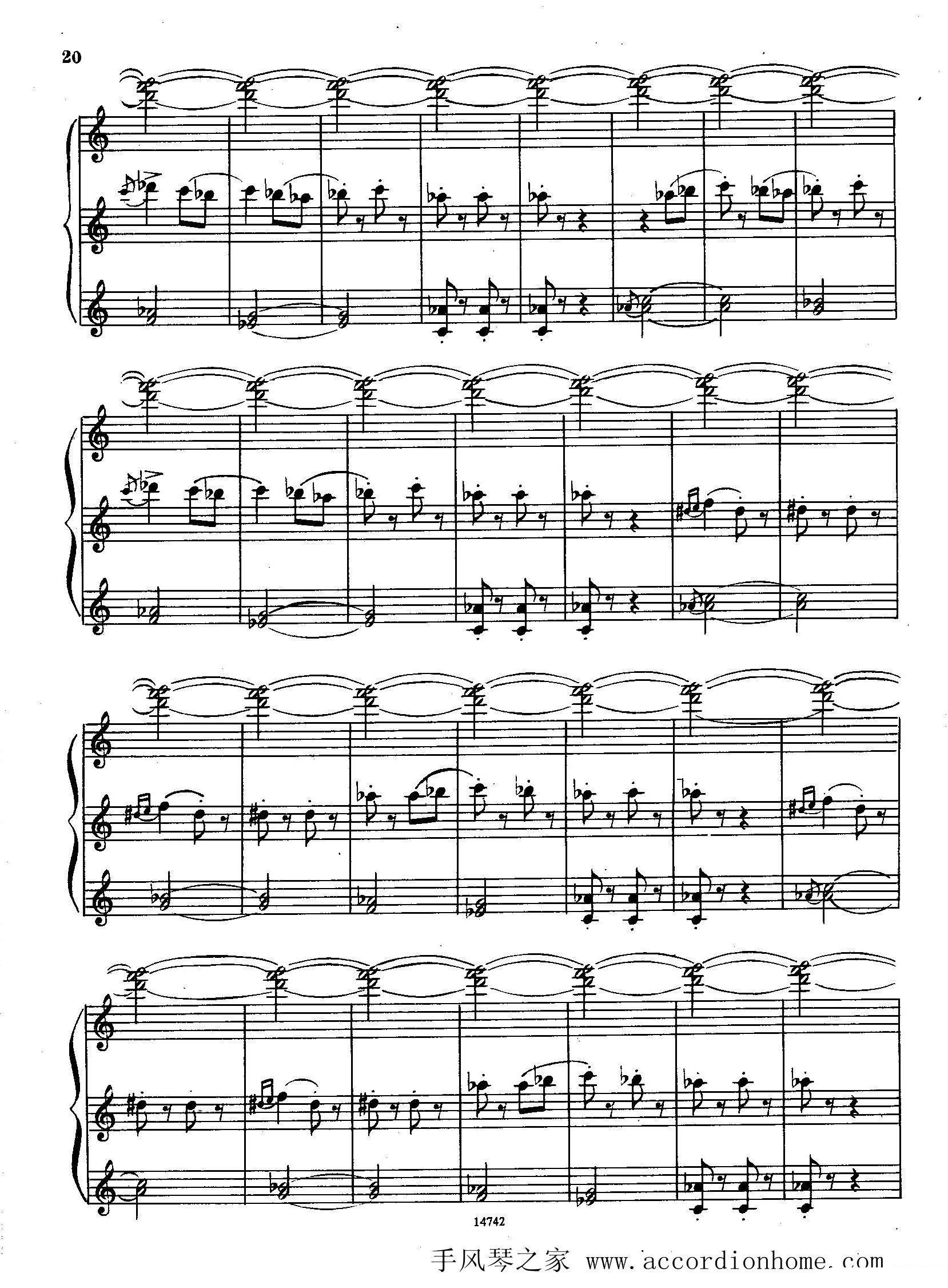 《佐罗塔耶夫-六首儿童组曲之二》手风琴谱（第2页）