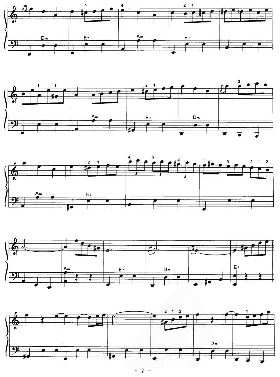 《手风琴圆舞曲》手风琴谱（第2页）