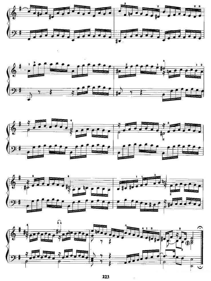 《e小调前奏曲与赋格》手风琴谱（第4页）