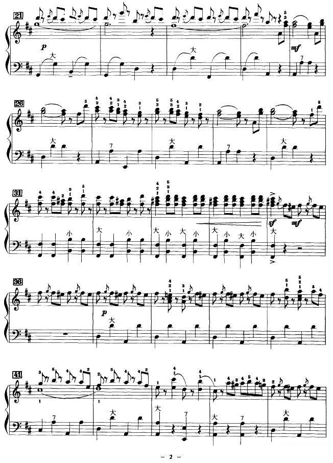 《拉德斯基进行曲》手风琴谱（第1页）